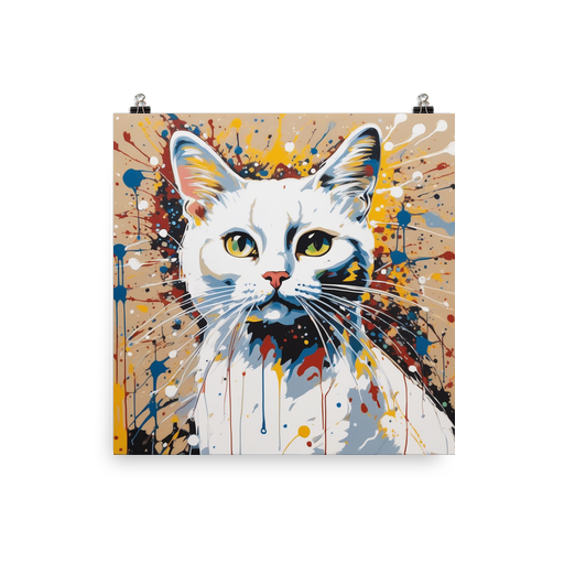 PugMug Custom White Companion Cat Poster