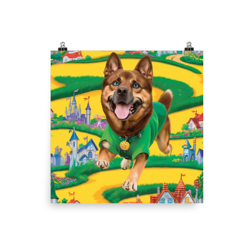 PugMug Custom Blue Poster