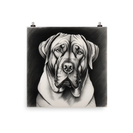 PugMug Custom Mastiff Poster