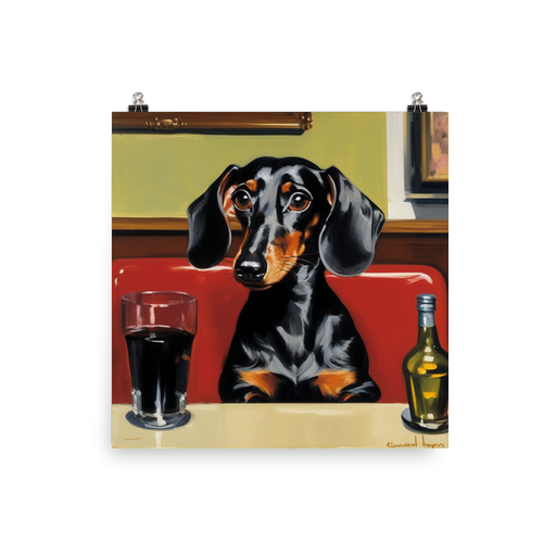 PugMug Custom Black Dachshund Poster