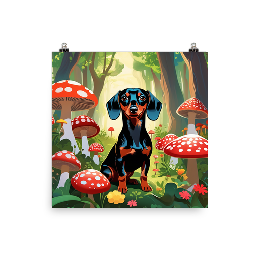 PugMug Custom Black Dachshund Poster