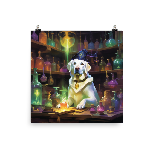 PugMug Custom White Labrador Retriever Poster