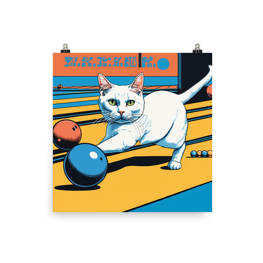 PugMug Custom White Companion Cat Poster