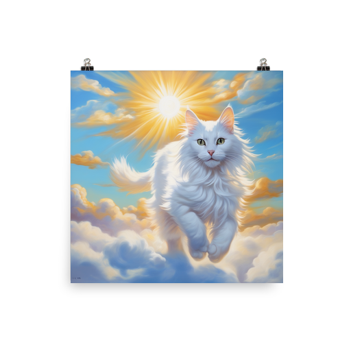 PugMug Custom White Companion Cat Poster