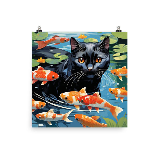 PugMug Custom Black Exotic Cat Poster