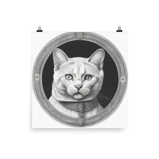 PugMug Custom White Exotic Cat Poster