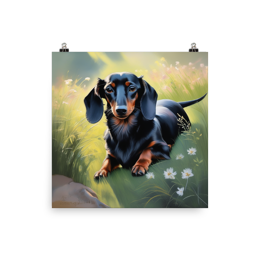 PugMug Custom Black Dachshund Poster