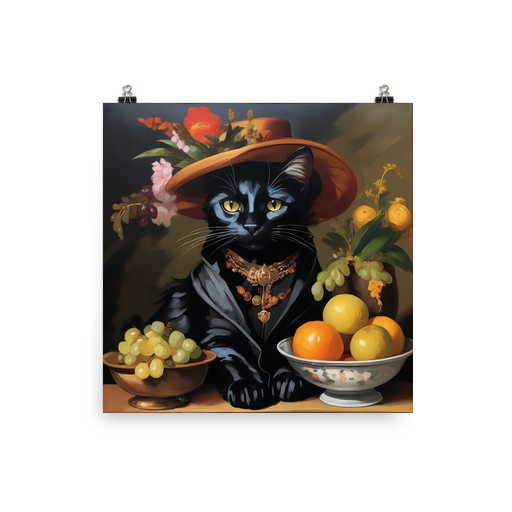 PugMug Custom Black Companion Cat Poster