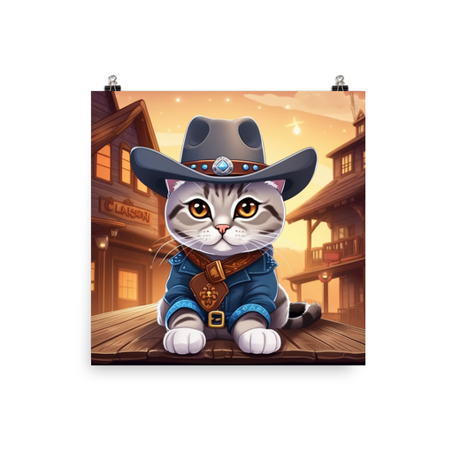 PugMug Custom Tabby British Shorthair Cat Poster