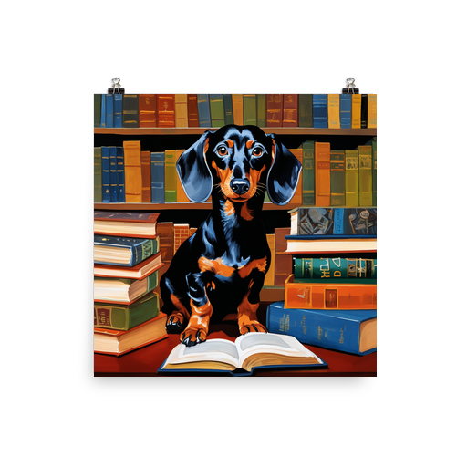 PugMug Custom Black Dachshund Poster