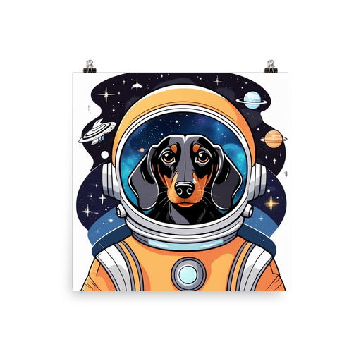 PugMug Custom Black Dachshund Poster