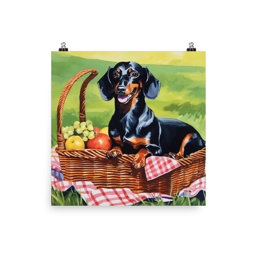 PugMug Custom Black Dachshund Poster