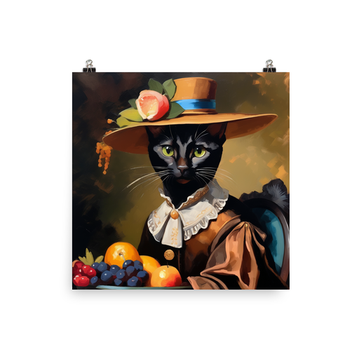 PugMug Custom Black Abyssinian Cat Poster