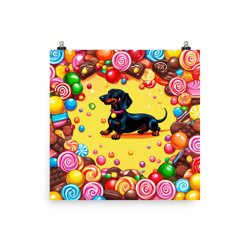 PugMug Custom Black Dachshund Poster