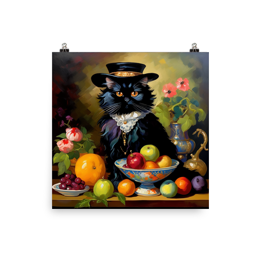 PugMug Custom Black Persian Cat Poster