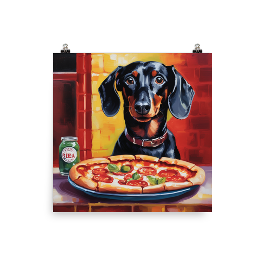 PugMug Custom Black Dachshund Poster