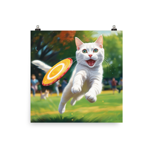 PugMug Custom White Companion Cat Poster