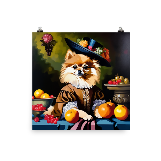 PugMug Custom Tan Pomeranian Poster