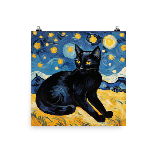 PugMug Custom Black Companion Cat Poster