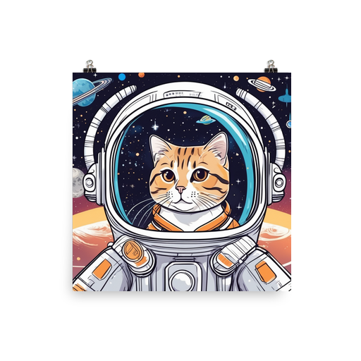 PugMug Custom Tabby Scottish Fold Cat Poster