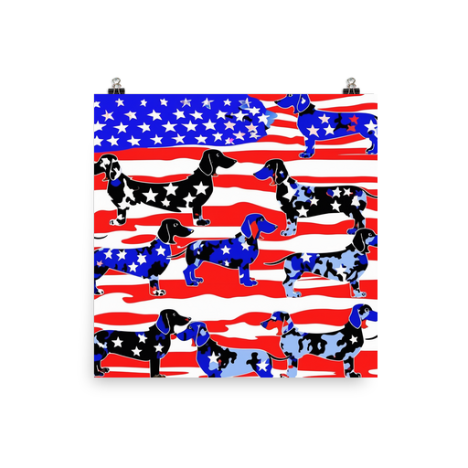 PugMug Custom Black Dachshund Poster