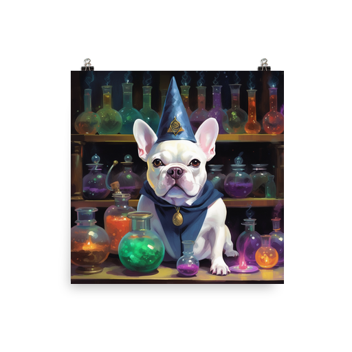 PugMug Custom White French Bulldog Poster