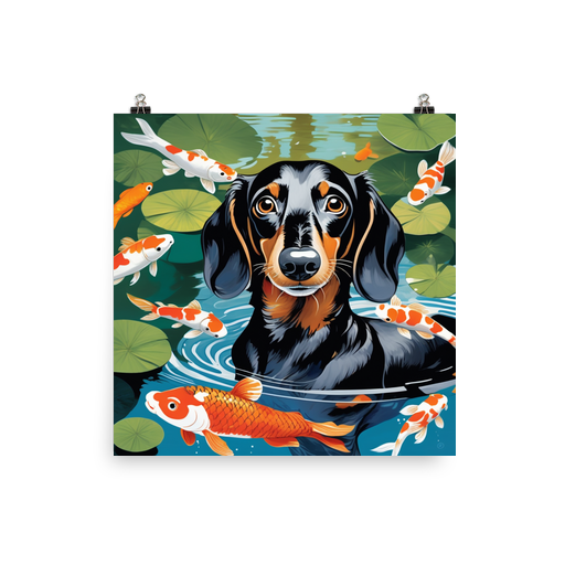 PugMug Custom Black Dachshund Poster