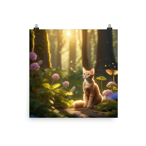 PugMug Custom Tabby Devon Rex Cat Poster