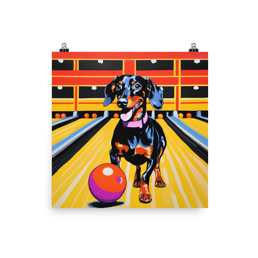 PugMug Custom Black Dachshund Poster