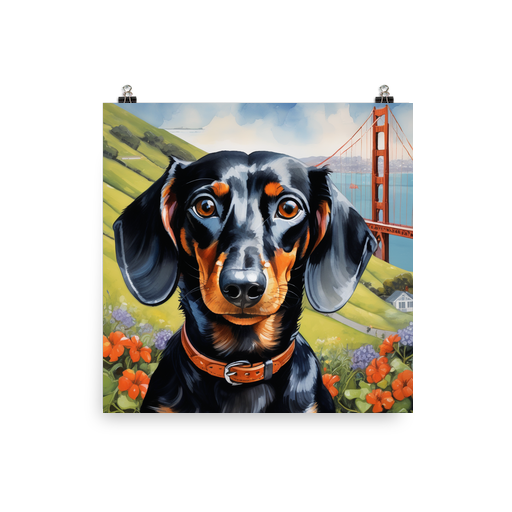 PugMug Custom Black Dachshund Poster