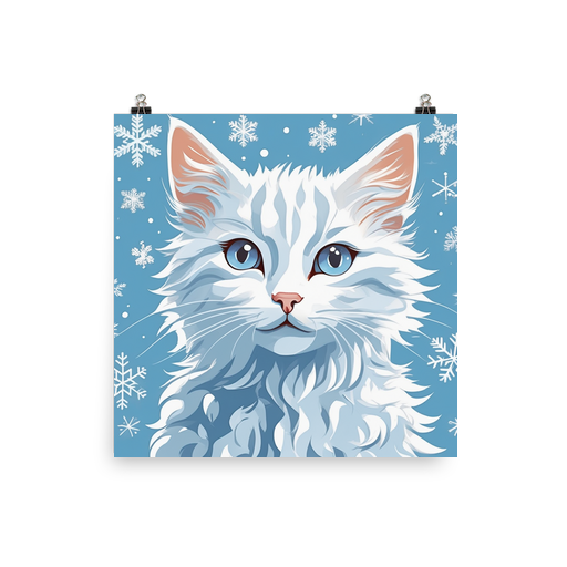 PugMug Custom White Companion Cat Poster