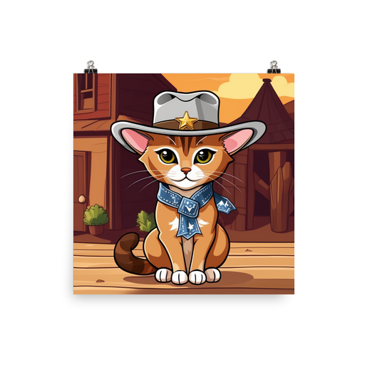 PugMug Custom Tabby Abyssinian Cat Poster