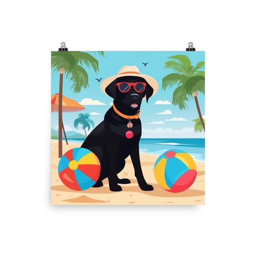 PugMug Custom Black Labrador Retriever Poster