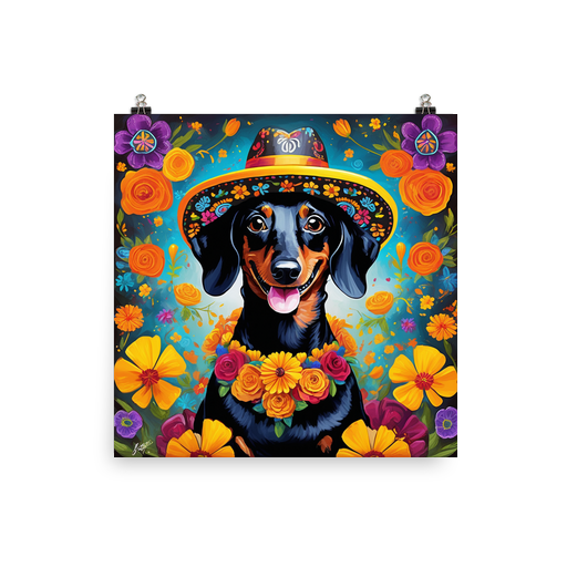 PugMug Custom Black Dachshund Poster