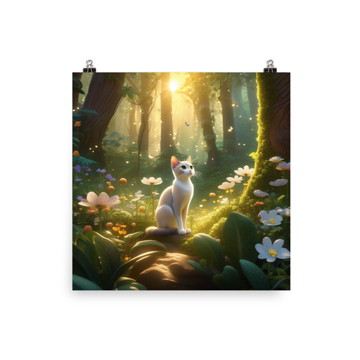 PugMug Custom White Abyssinian Cat Poster