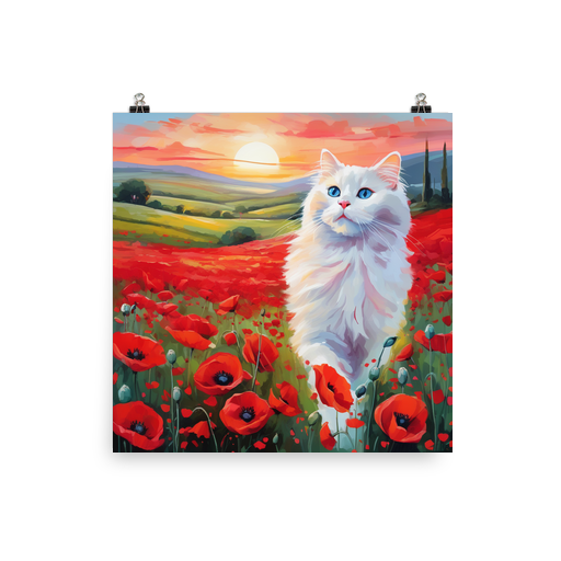 PugMug Custom White Ragdoll Cat Poster