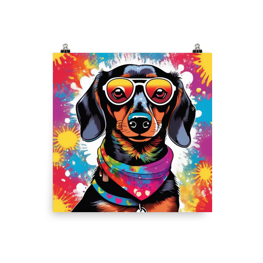 PugMug Custom Black Dachshund Poster