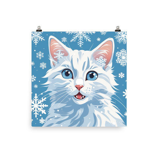 PugMug Custom White Companion Cat Poster