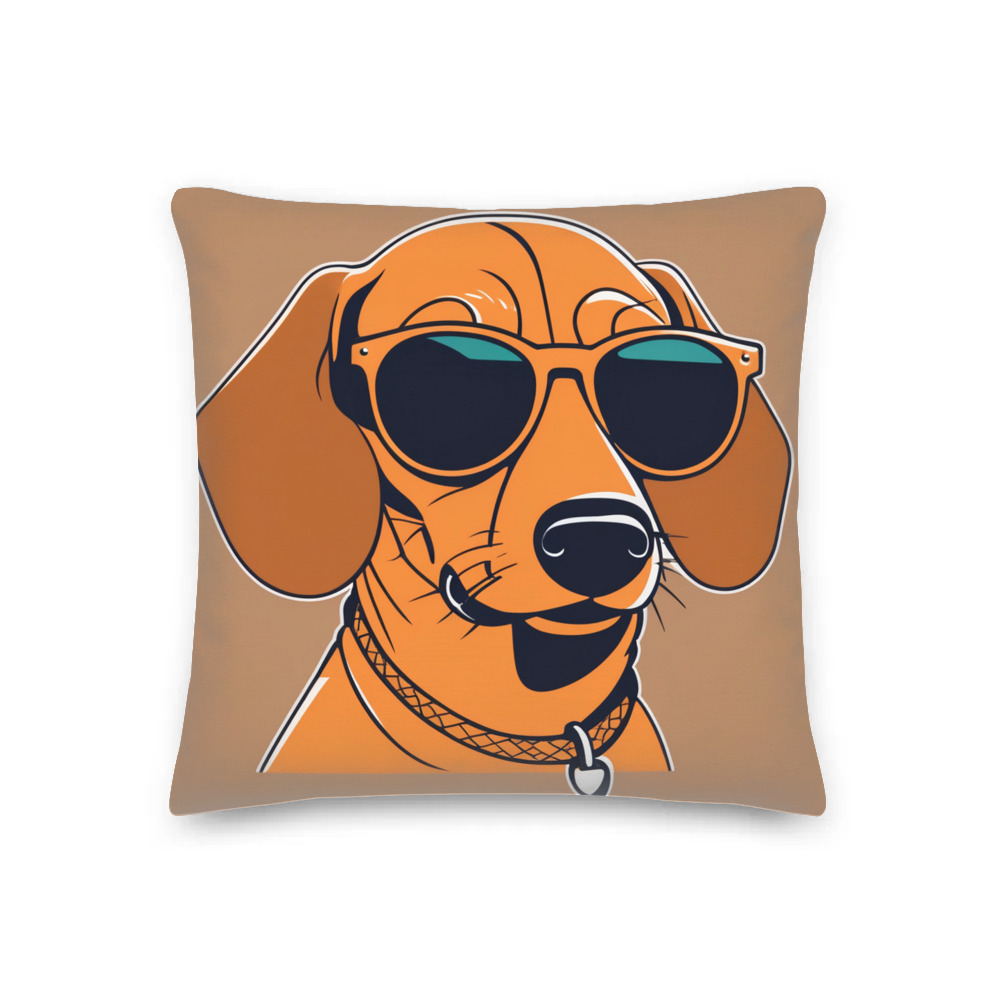 PugMug Custom Tan Dachshund Premium Pillow