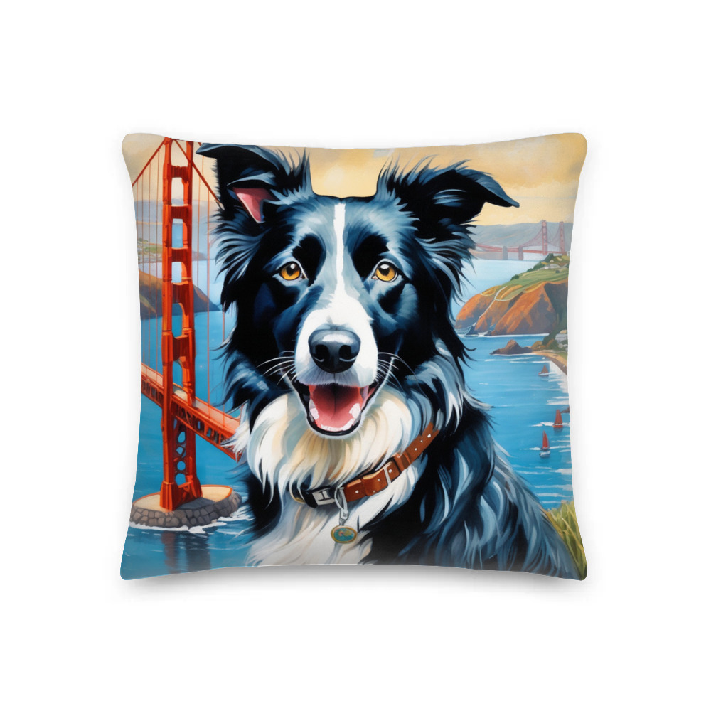 PugMug Custom Border Collie Premium Pillow