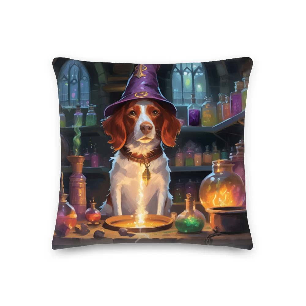 PugMug Custom Brittany Dog Premium Pillow