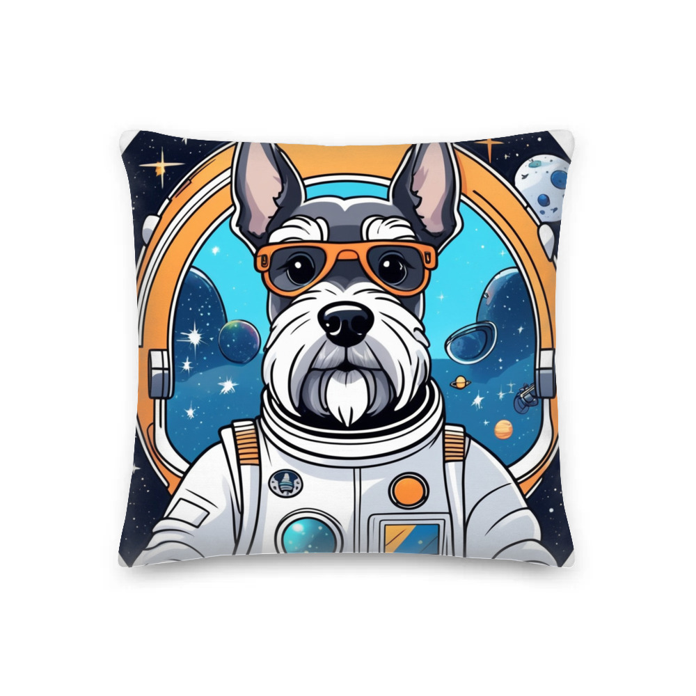 PugMug Custom Miniature Schnauzer Premium Pillow