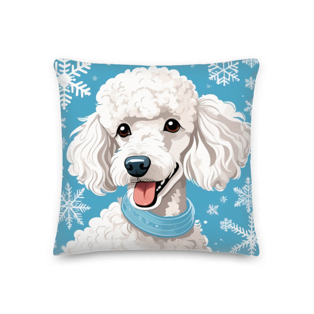 PugMug Custom White Poodle Premium Pillow