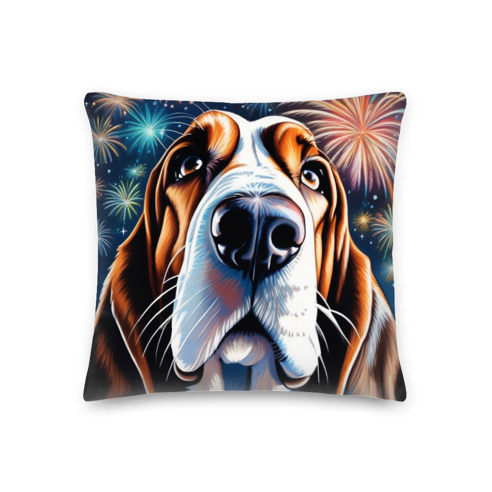 PugMug Custom Basset Hound Premium Pillow