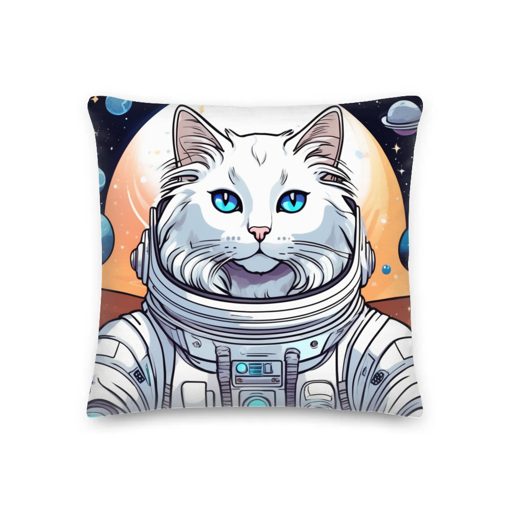 PugMug Custom White Ragdoll Cat Premium Pillow