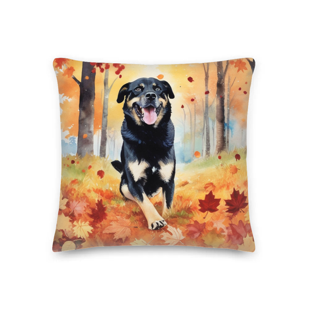 PugMug Custom Blue Premium Pillow