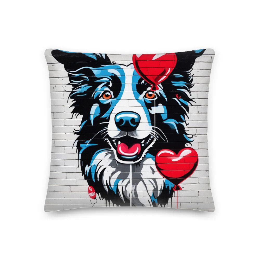 PugMug Custom Border Collie Premium Pillow