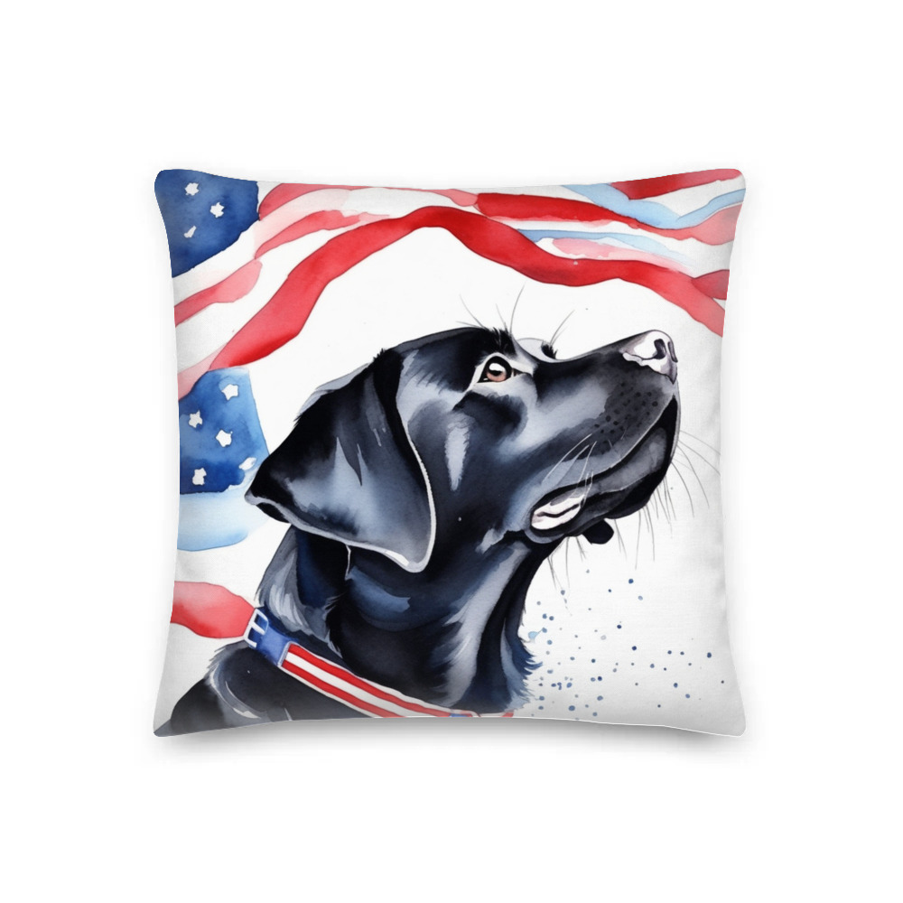 PugMug Custom Black Labrador Retriever Premium Pillow