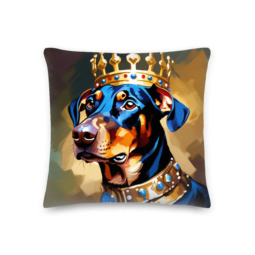 PugMug Custom Doberman Pinscher Premium Pillow
