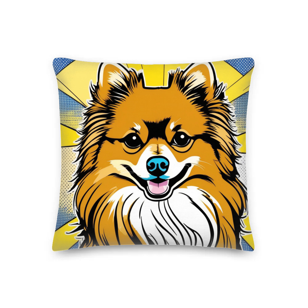 PugMug Custom Tan Pomeranian Premium Pillow
